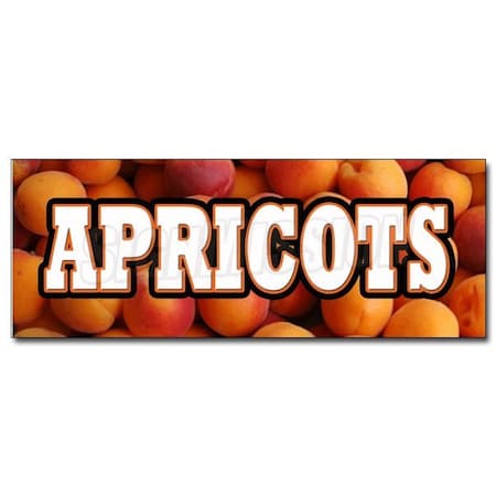 Signmission APRICOTS DECAL sticker fresh orchard produce just picked sweet ripe, D-24 Apricots D-24 Apricots